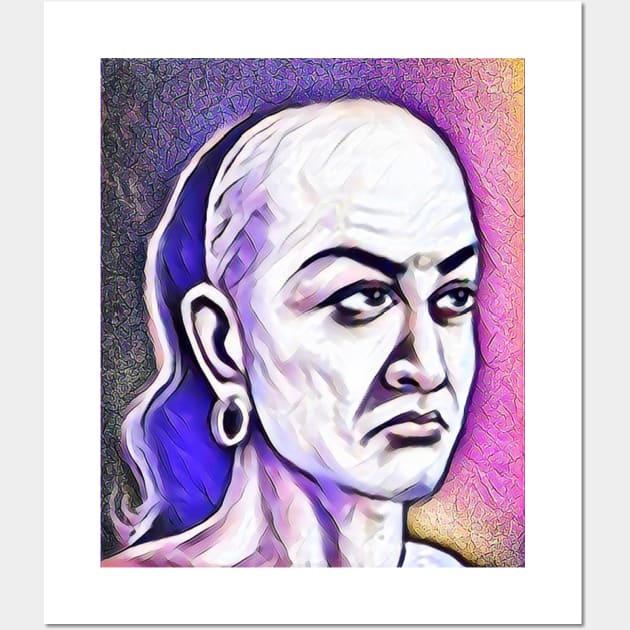 Chanakya Pink Portrait | Chanakya Artwork 7 Wall Art by JustLit